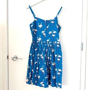 Boden Mini Boden Flamingo Sundress in Blue Size 15-16y Unworn with Flaw
